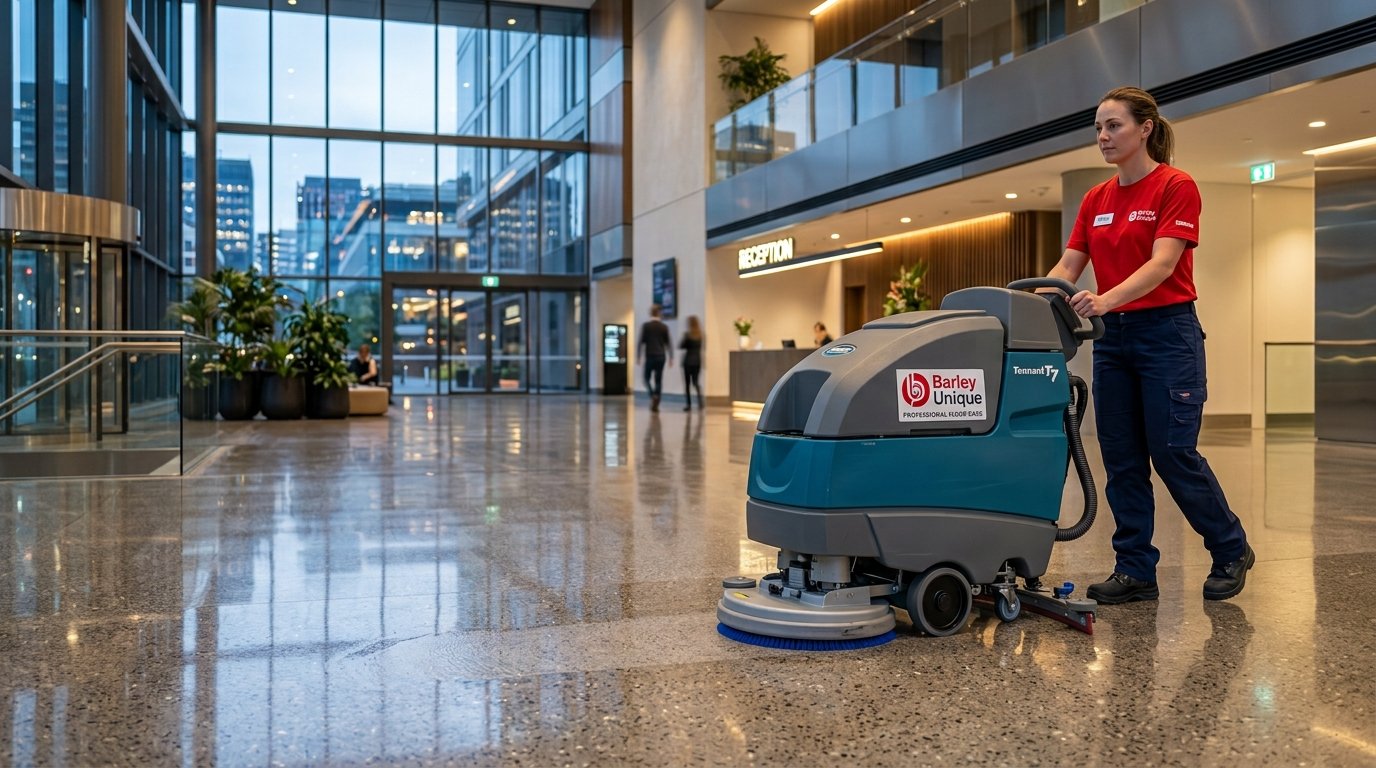 Professional specialty cleaner at work